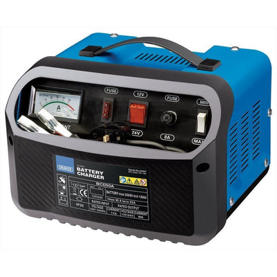 Draper BCD50A 12/24V 120 - 350A Battery Charger - (53007) - DR-53007 - Draper - Trade Counter Direct