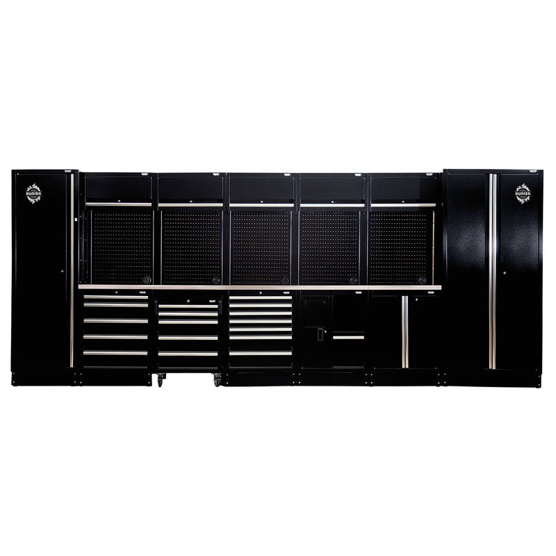 Draper BUNKER Modular Storage Combo with Sink and Stainless Steel Worktop (25 Piece) - DR-04391 - BUNKER - Trade Counter Direct