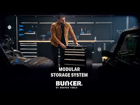 Draper BUNKER Modular Storage Combo with Stainless Steel Worktop (25 Piece) - DR-04393 - BUNKER - Trade Counter Direct