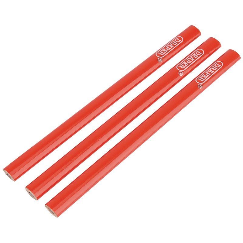 Draper CP/3 Carpenter's Pencils, 174mm (Pack of 3) - (34180) - DR-34180 - Draper - Trade Counter Direct