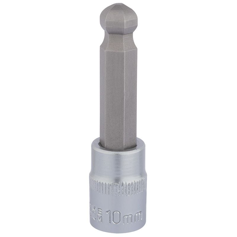 Draper D - HEX - BALL/B Ball End Hexagonal Socket Bits, 3/8" Sq. Dr., 10mm - (16293) - DR-16293 - Draper - Trade Counter Direct