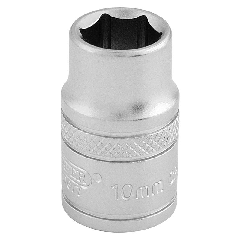 Draper D - MM/MS 6 Point Metric Socket, 3/8" Sq. Dr., 10mm - (16535) - DR-16535 - Draper - Trade Counter Direct