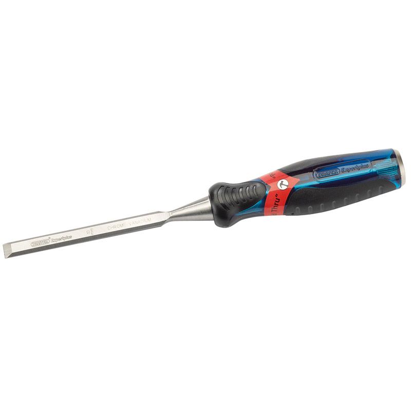 Draper DEPTWD Soft Grip Pound Thru Bevel Edge Wood Chisel, 10 x 140mm - (24403) - DR-24403 - Draper - Trade Counter Direct