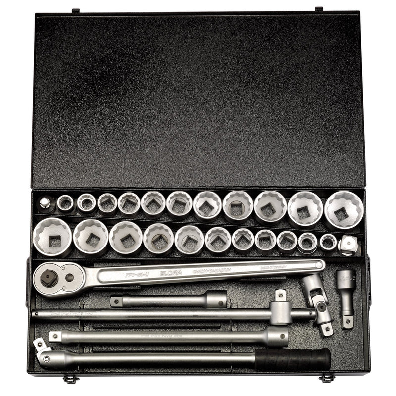 DR-00335 — Elora Metric and Imperial Socket Set, 3/4" Sq. Dr. (31 Piece)