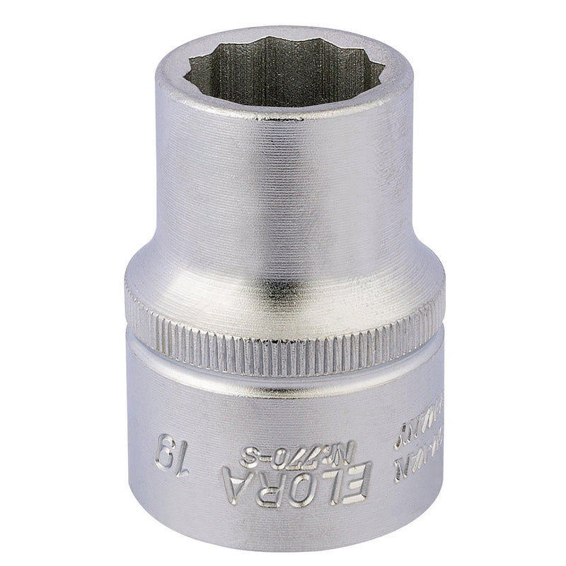 Elora Bi-Hexagon Socket, 3/4" Sq. Dr., 19mm