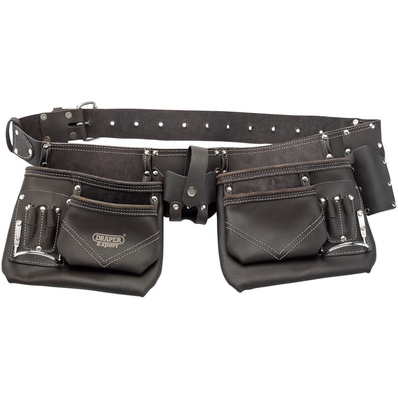 DR-03138 — Draper Expert Oil-Tanned leather Double Pouch Tool Belt