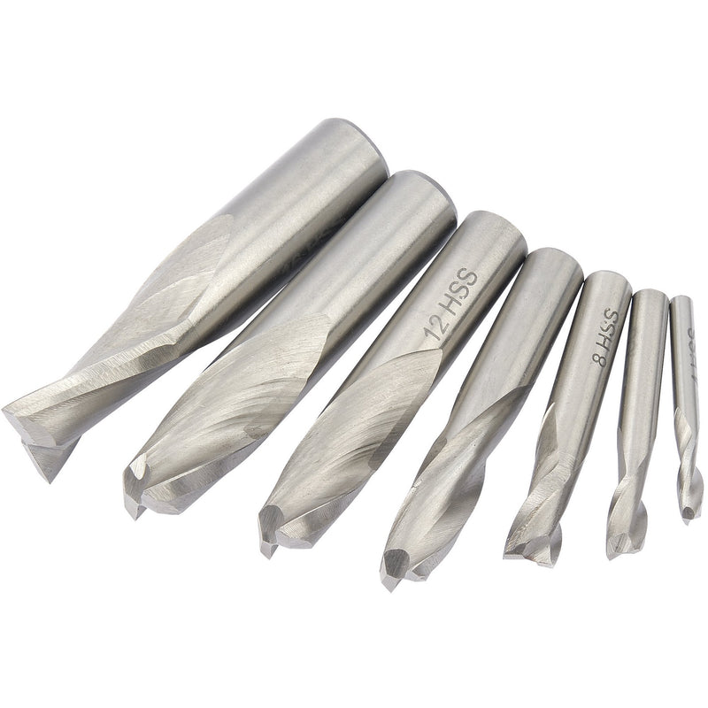 DR-04663 — HSS End Mill Set Dia. Two Flute, 4 - 16mm
