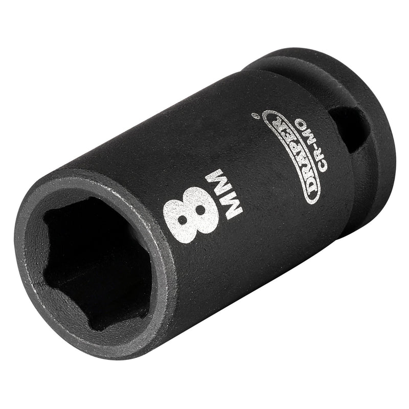DR-05012 — Draper HI-TORQ® 6 Point Impact Socket, 1/4" Sq. Dr., 8mm