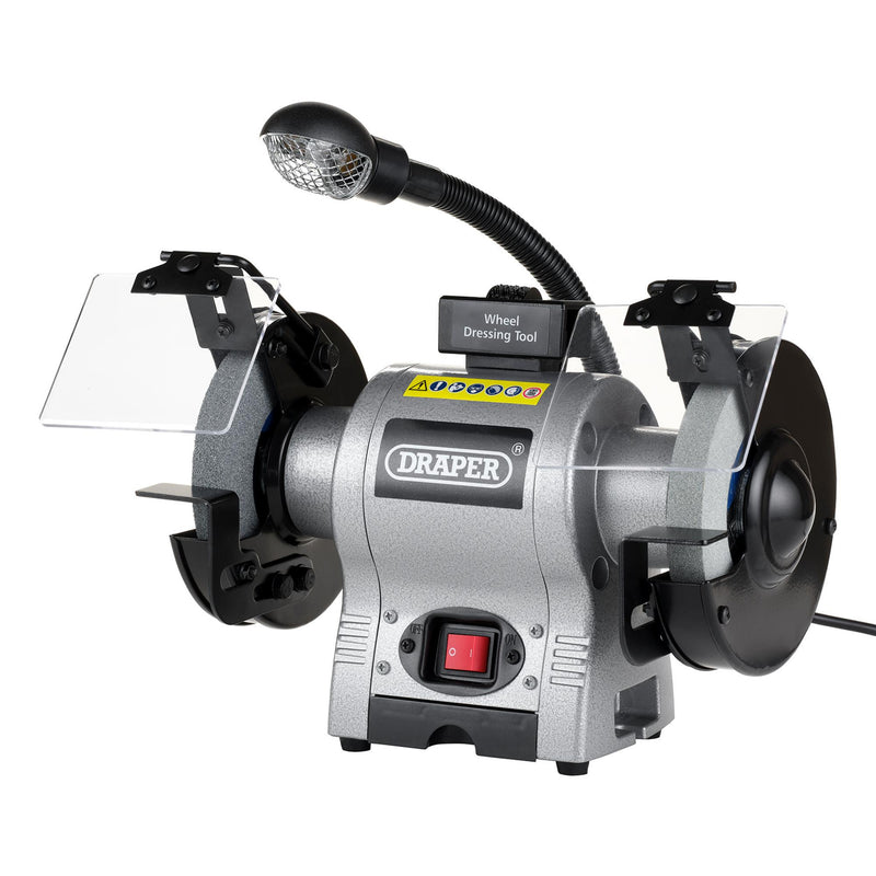 DR-05095 — Bench Grinder with Work light, 150mm, 370W