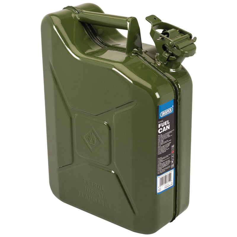 DR-07610 — Steel Fuel Can, 10L, Green