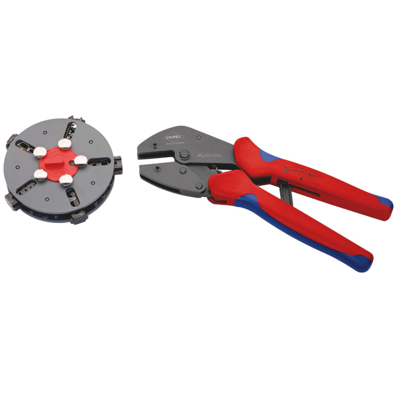 DR-07992 — KNIPEX 97 33 02 MultiCrimp® Lever Action Crimping Pliers, 0.5 — 6.0 mm² Capacity, 250mm