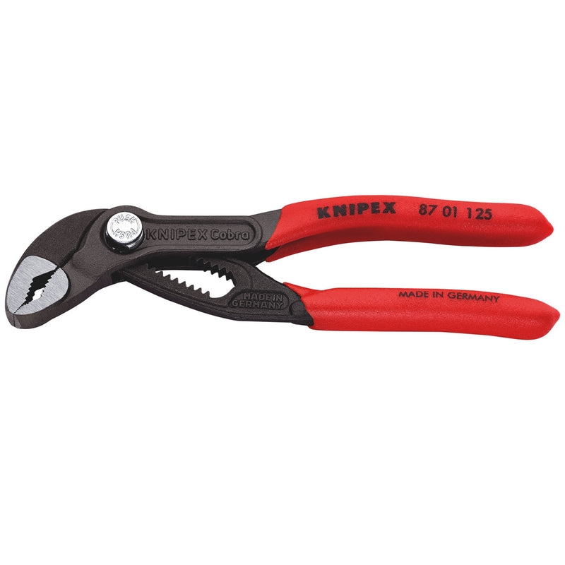 DR-09450 — KNIPEX 87 01 125 SB Cobra® High-Tech Water Pump Pliers, 125mm
