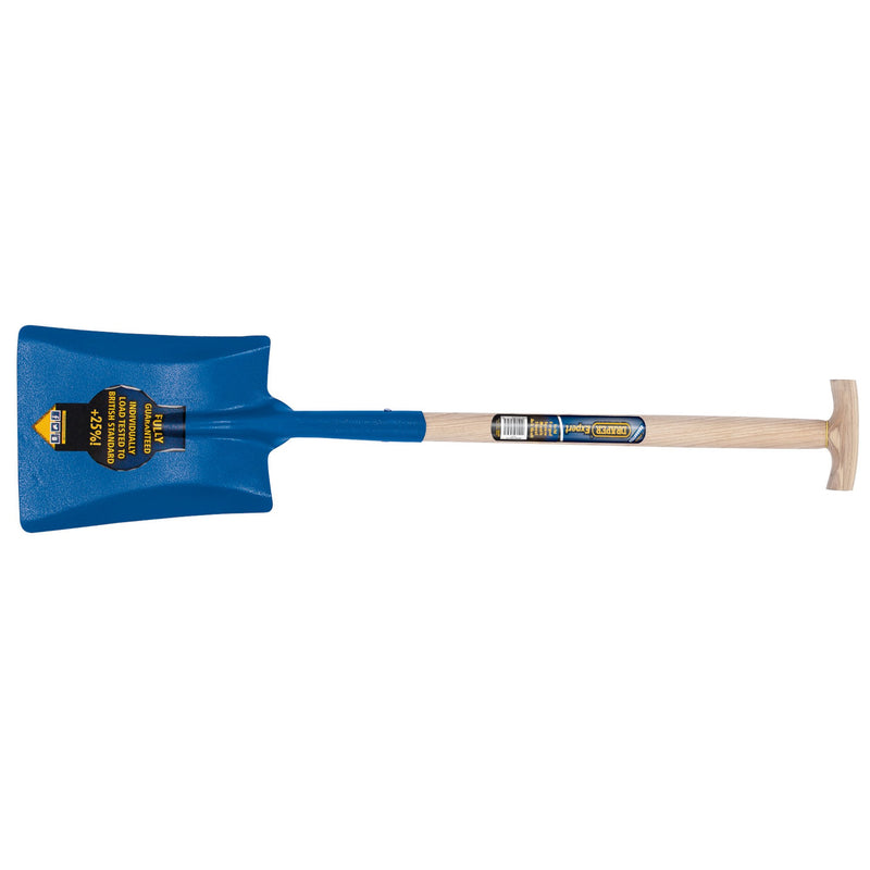 DR-10877 — Draper Expert Contractors Square Mouth No.2 Shovel with Ash Shaft and T-Handle