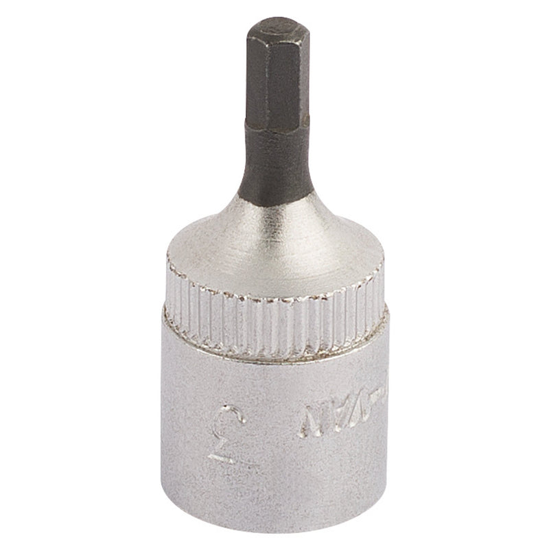 DR-11124 — Elora Hexagon Screwdriver Socket, 1/4" Sq. Dr., 3mm