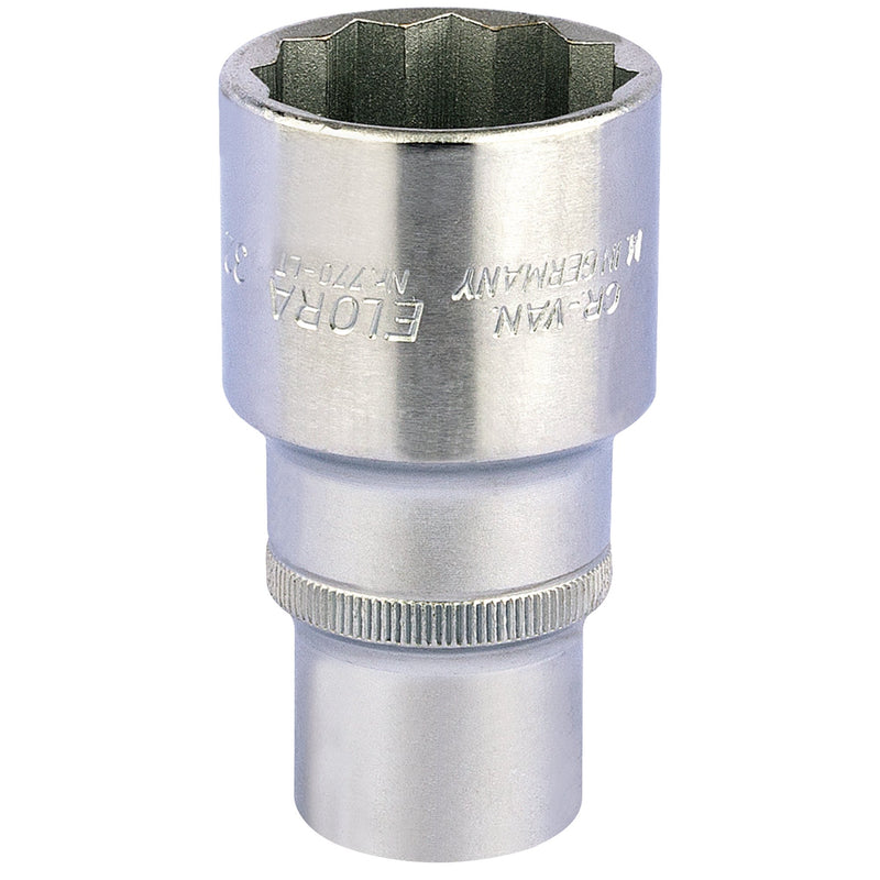 DR-11940 — Elora Deep Bi-Hexagon Socket, 1/2" Sq. Dr., 32mm