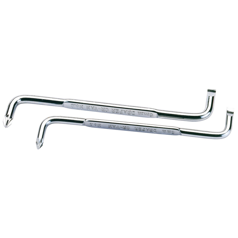 DR-13948 — Plain Slot and PZ Type Angled Screwdriver Set (2 Piece)