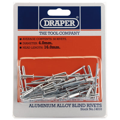 DR-14010 — Blind Rivets, 4 x 15.8mm (50 Piece)