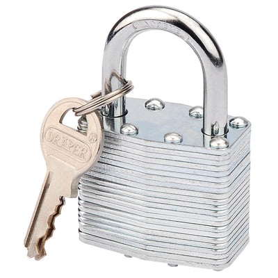 DR-14020 — Laminated Steel Padlock, 40 x 23mm