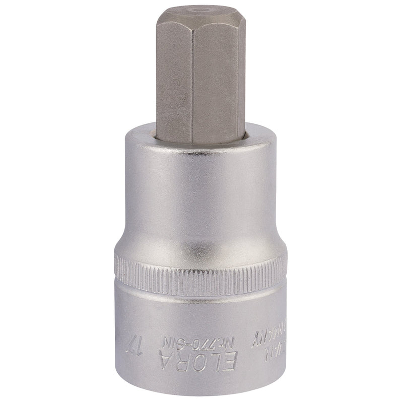 DR-15553 — Elora Hexagon Screwdriver Socket, 3/4" Sq. Dr., 17mm