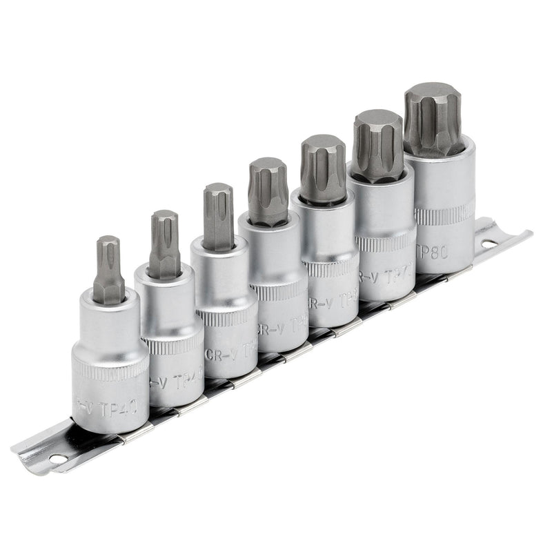 DR-16341 — Draper Expert TX-STAR® Plus Socket Bit Set, 1/2" Sq. Dr., 55mm (7 Piece)