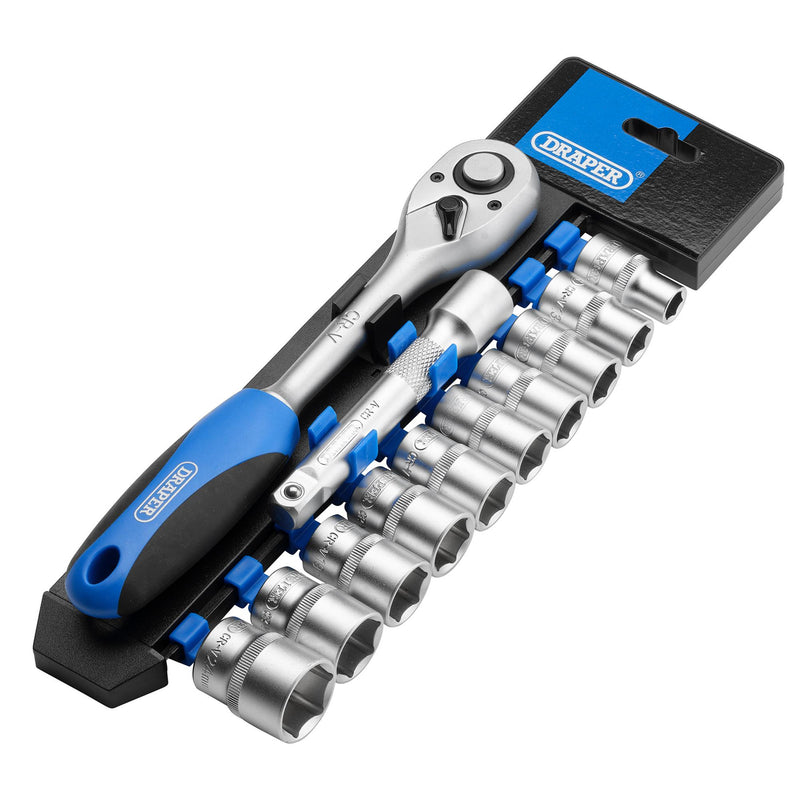 DR-16374 — Metric Socket and Ratchet Set, 1/2" Sq. Dr. (12 Piece)