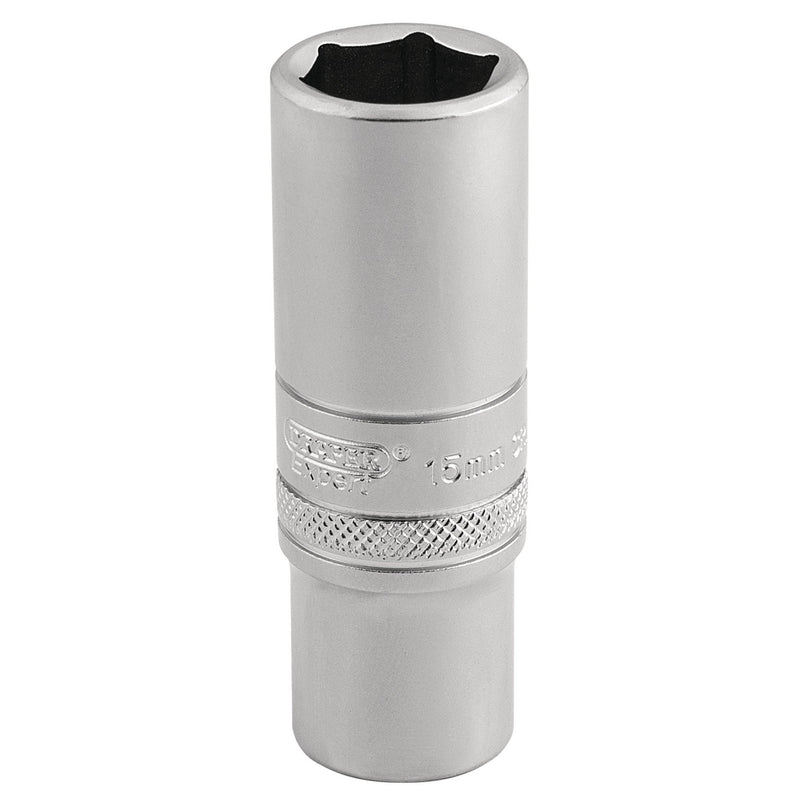 DR-16583 — Draper Expert 6 Point Metric Deep Socket, 3/8" Sq. Dr., 15mm