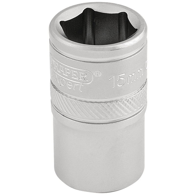 DR-16605 — Draper Expert 6 Point Metric Socket, 1/2" Sq. Dr., 15mm
