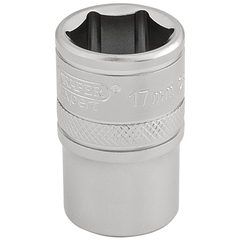 DR-16607 — Draper Expert 6 Point Metric Socket, 1/2" Sq. Dr., 17mm