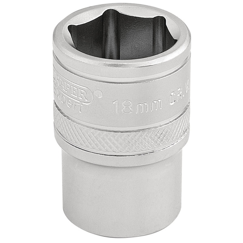 DR-16608 — Draper Expert 6 Point Metric Socket, 1/2" Sq. Dr., 18mm