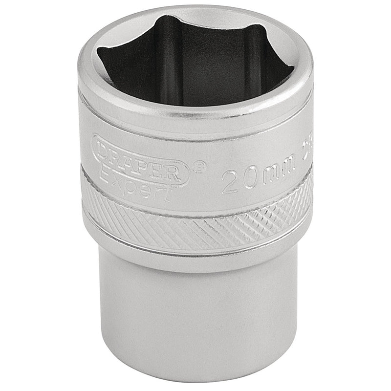 DR-16610 — Draper Expert 6 Point Metric Socket, 1/2" Sq. Dr., 20mm