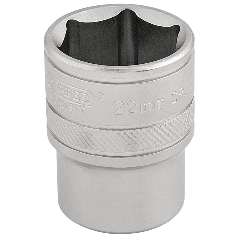 DR-16613 — Draper Expert 6 Point Metric Socket, 1/2" Sq. Dr., 22mm