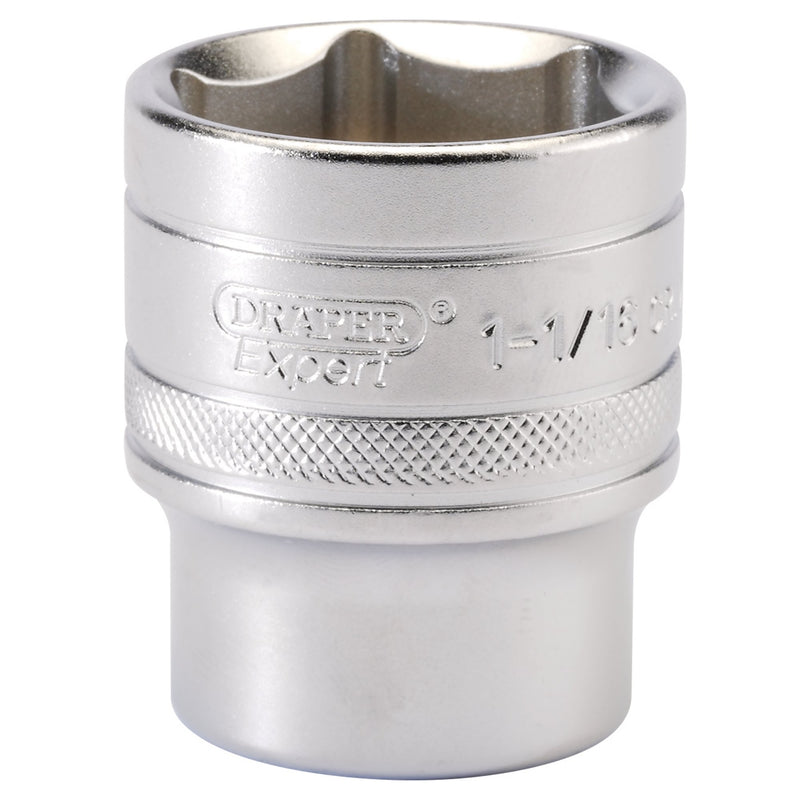 DR-16635 — Draper Expert 6 Point Imperial Socket, 1/2" Sq. Dr., 1 1/16"