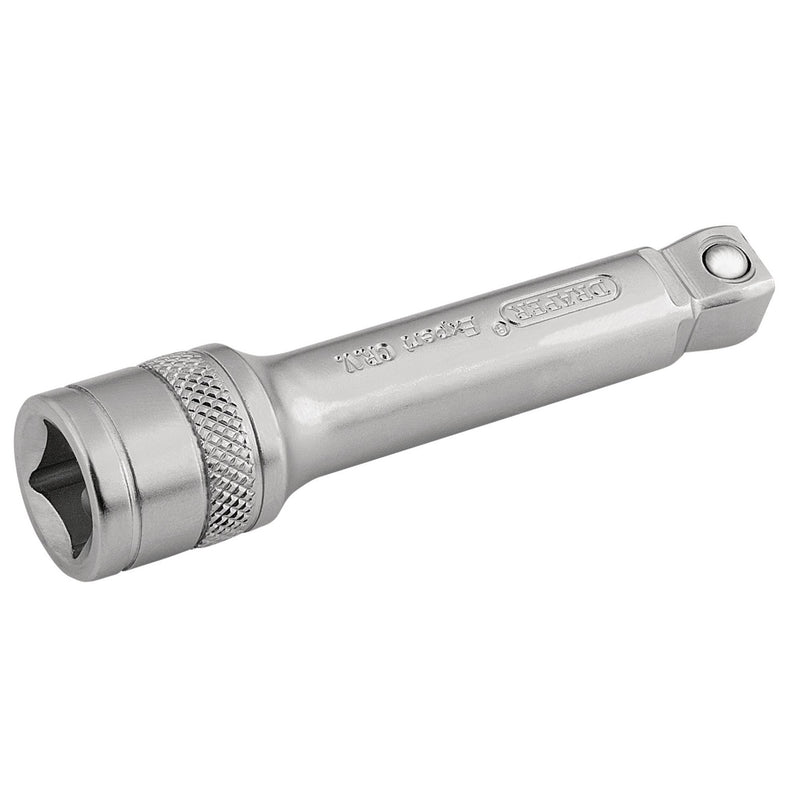 DR-16743 — Draper Expert Satin Chrome Wobble Extension Bar, 3/8" Sq. Dr., 75mm