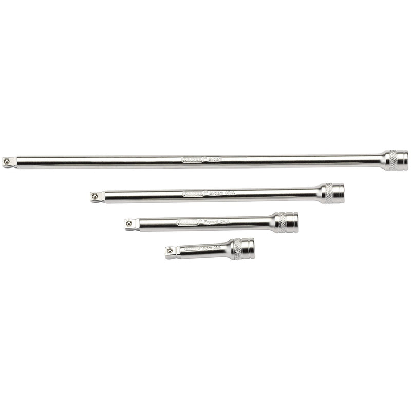 DR-16766 — Draper Expert Wobble Extension Bar Set, 1/4" Sq. Dr., Micro Satin Chrome (4 Piece)