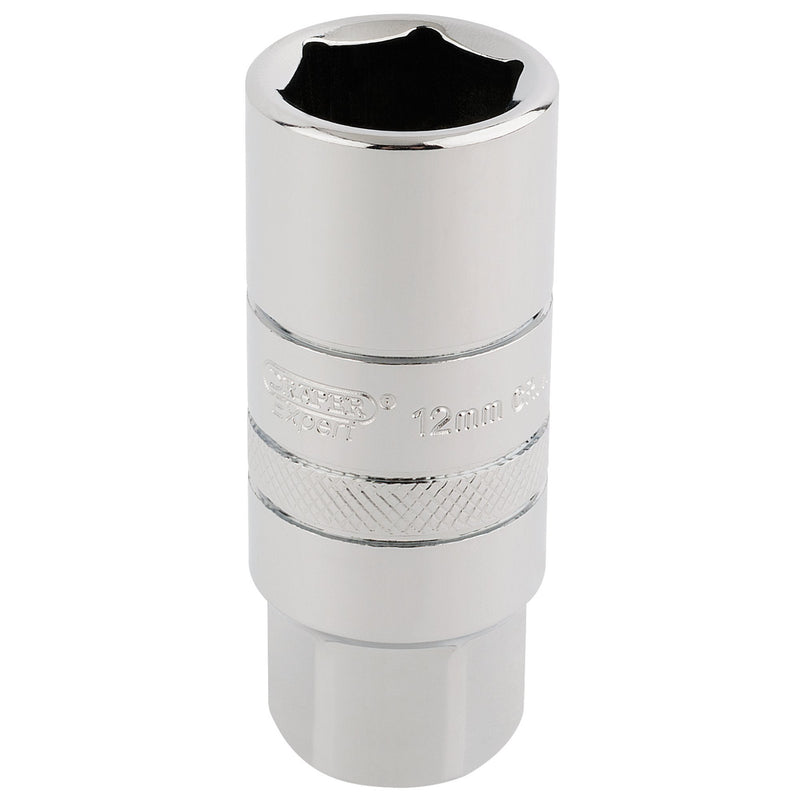 DR-16773 — Draper Expert 12mm Thread 6 Point Spark Plug Socket, 3/8" Sq. Dr., 18mm