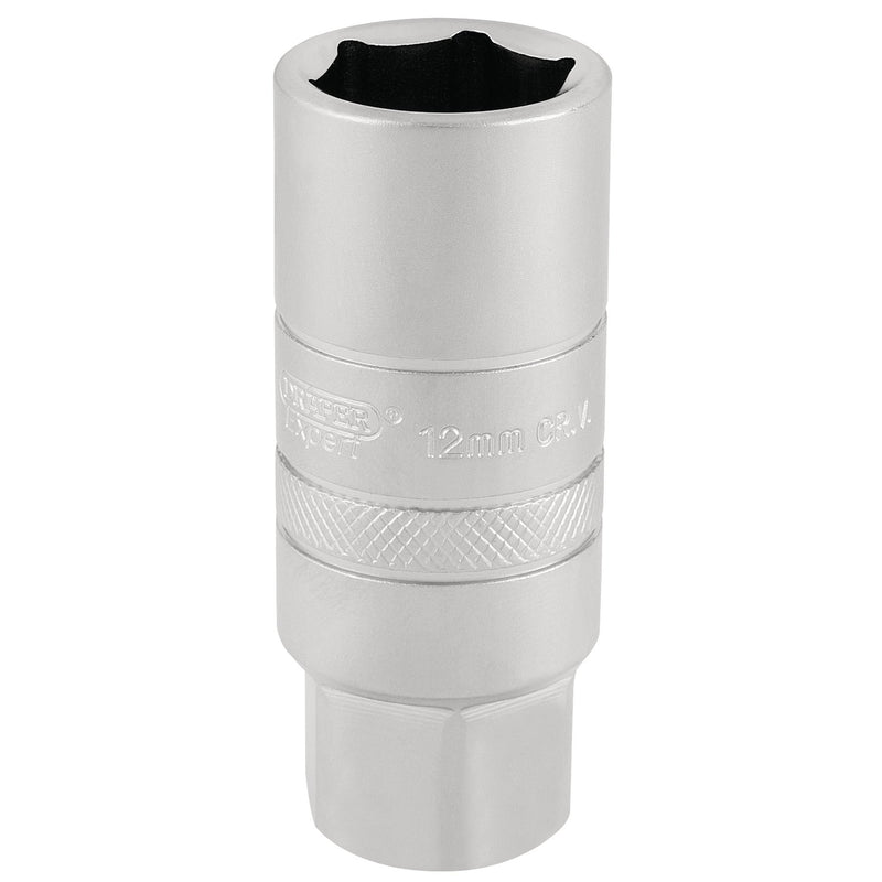 Draper Expert 12mm Thread 6 Point Satin Chrome Spark Plug Socket