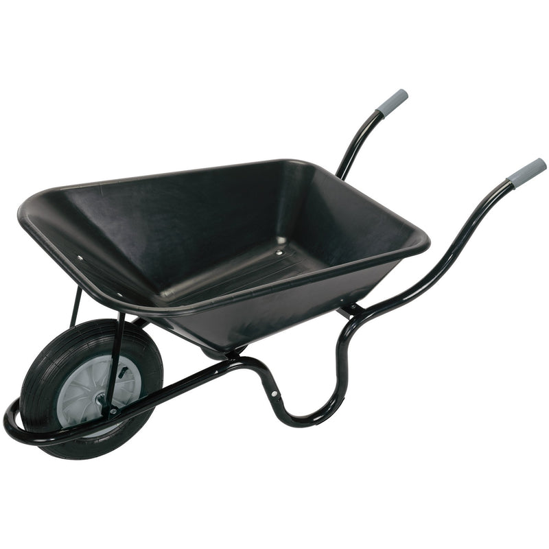 DR-17993 — Heavy Duty Plastic Tray Contractors Wheelbarrow, 85L