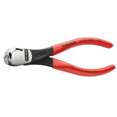 DR-18428 — KNIPEX 67 01 140 High Leverage End Cutting Nippers, 140mm