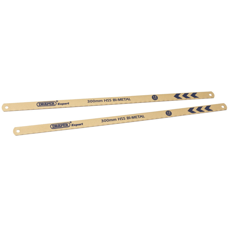 DR-19344 — Draper Expert Bi-Metal Hacksaw Blades, 2 x 300mm, 18tpi