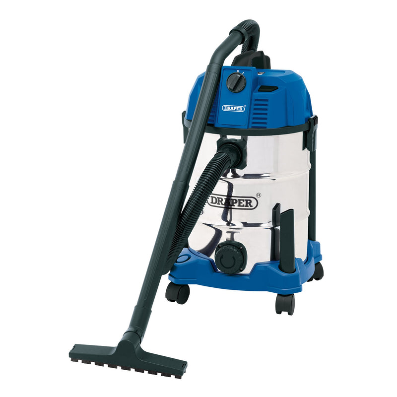 DR-20523 — 230V Wet and Dry Vacuum Cleaner with Stainless Steel Tank, 30L, 1600W