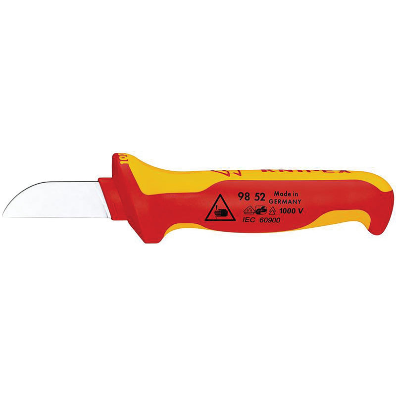 DR-21489 — KNIPEX 98 52 VDE Cable Knife with Multi-Component Handle, 190mm