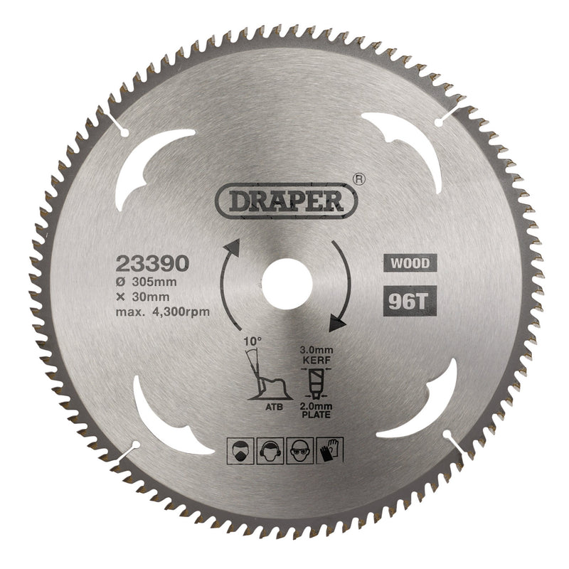 DR-23390 — TCT Circular Saw Blade for Wood, 305 x 30mm, 96T