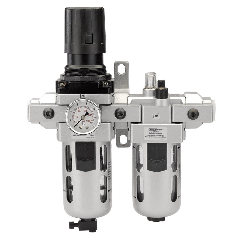 Draper Expert 1/2" BSP Combined Filter/Regulator/Lubricator