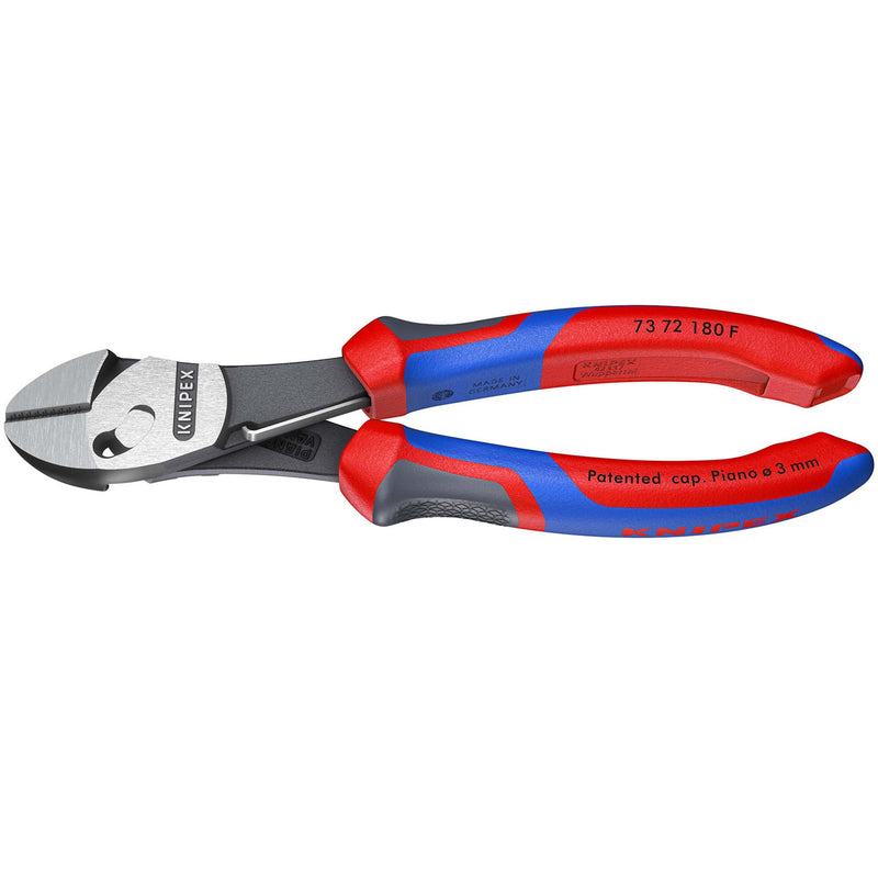 DR-24378 — KNIPEX 73 72 180 TwinForce® High Performance Diagonal Cutter, 180mm