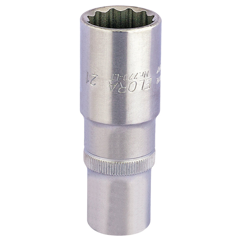 DR-25135 — Elora Deep Bi-Hexagon Socket, 1/2" Sq. Dr., 21mm