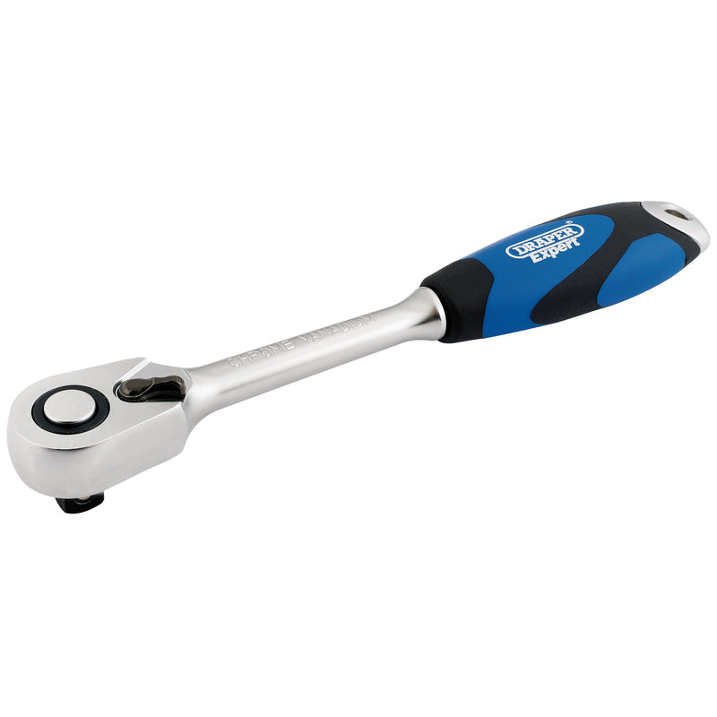 DR-26504 — Draper Expert Soft Grip Reversible Ratchet, 1/2" Sq. Dr., 72 Tooth