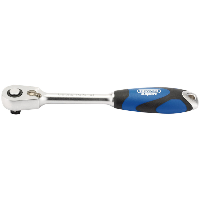 DR-26515 — Draper Expert 60 Tooth Micro Head Reversible Soft Grip Ratchet, 3/8" Sq. Dr.