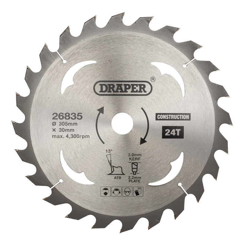 DR-26835 — TCT Construction Circular Saw Blade, 305 x 30mm, 24T