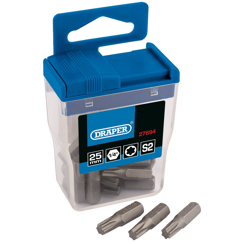 Draper TX-STAR® Long Insert Bits in Plastic Storage Case