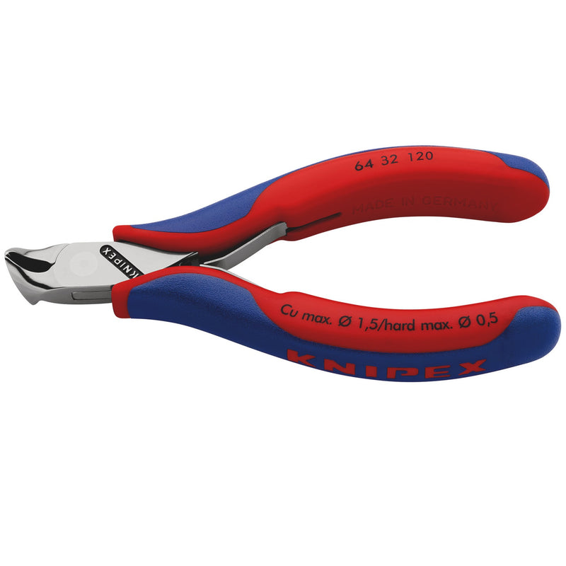 DR-27716 — KNIPEX 64 32 120 Electronics End Cutting Nipper with Multi-Component Grips, 120mm